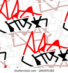 Urban hand drawn seamless abstract colorful pattern for your creative design