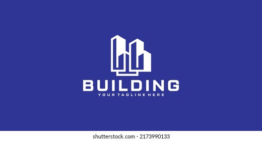 urban high rise building logo design