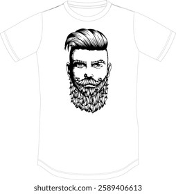 Urban Hipster Beard Fashion Art