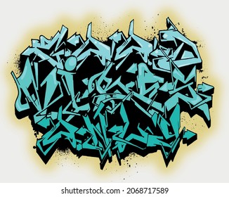 Urban hipster street art graffiti good vibes only slogan print with spray painting for graphic tee t shirt or poster - Vector