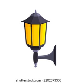 Urban home lighting ceiling wall mounted flat. Design spotlight lantern light outside inside building electrical appliance. Modern classic gothic style different size interior exterior isolated white