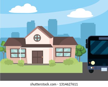 urban house cartoon