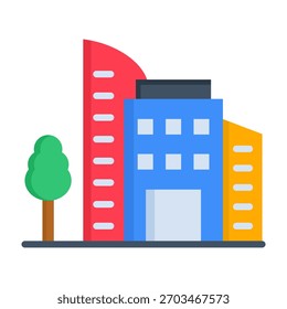 Ilustração de vetor de estilo plano de ícone urbano