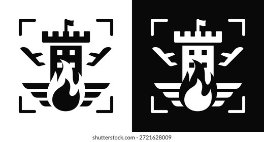 Estilo Urbana del fondo del icono blanco y negro