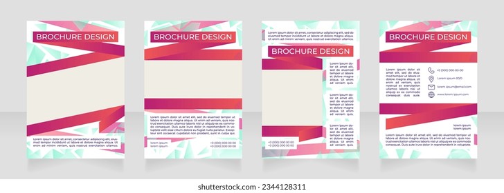 Urban infrastructure development blank brochure design. Template set with copy space for text. Premade corporate reports collection. Editable 4 paper pages. Montserrat Medium, Regular fonts used