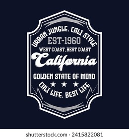 urban jungle Cali style California t shirt design