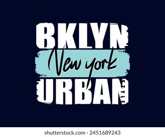 The urban jungle NYC vector design Brush stroke background for banner and print on t shirt