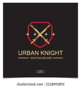 Urban knight logo premium elegant template vector eps 10