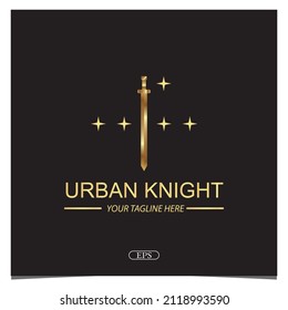 Urban knight logo premium elegant template vector eps 10