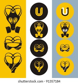 Urban lady # 05. A set of elements from the series «Urban lady», designed for printing on T-shirts and other clothes.