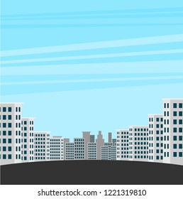 Urban landscape. Flat design.