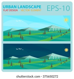 Urban landscape Flat design