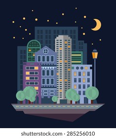 Urban landscape in flat design vector