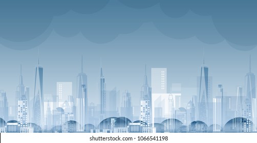 Urban Landscape Large Modern Buildings Suburbs Stock Vector (Royalty ...