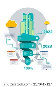 Urban landscape ready for infographic elements. Smart city.