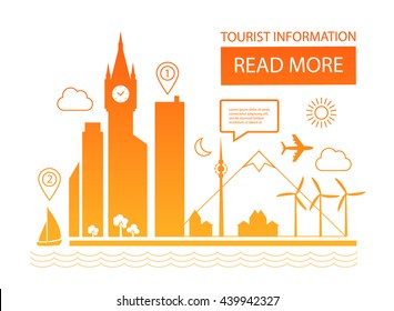 Urban Landscape. Real Estate Background. Infographic Design. 
