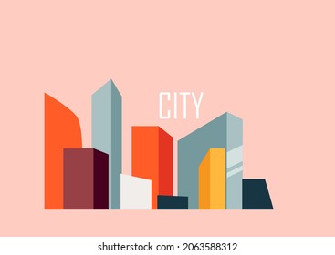 Urban landscape. Smart city. Modern city. Concept website template. Vector illustration.