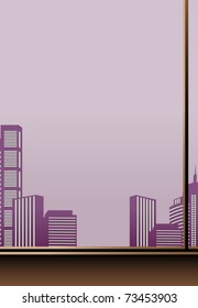 el paisaje urbano a través de la ventana