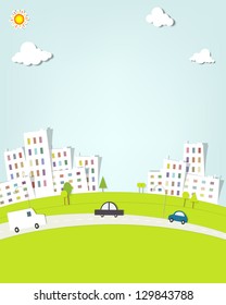 urban landscape. vector applique.
