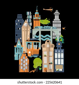 Urban landscape. Vector illustration