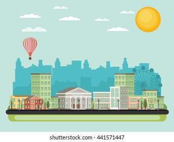 Urban landscape. Vector illustration.