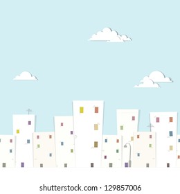 urban landscape. vector seamless pattern