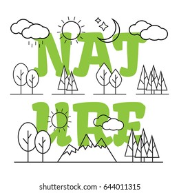 Urban line icons. Urban landscape linear signs vector