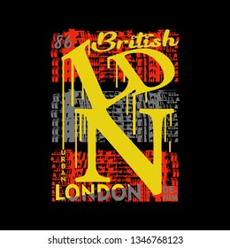 urban london, slogan typography graphic design for print t shirt, vector illustration