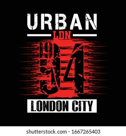 urban London typography graphic for print t shirt,vector illustration,authentic design,art