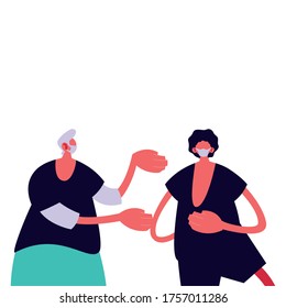Urban men cartoons with masks and casual cloth design of Medical care and covid 19 virus theme Vector illustration