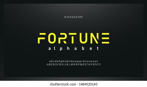 urban modern alphabet font and number. Typography future creative design concept fonts and numbers. vector illustraion