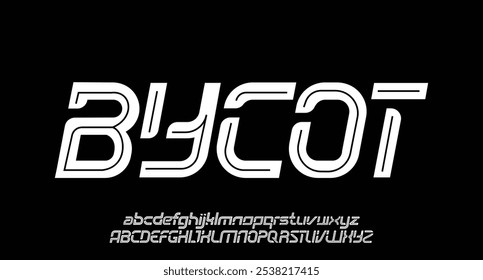 urban modern alphabet font and number. Typography future creative design concept fonts and numbers. vector illustraion
