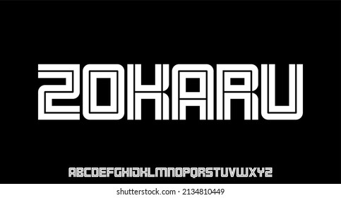 urban modern futuristic modern geometric font