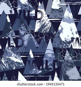 Urban mountains camouflage vector seamless pattern. Sport modern creative wallpaper for guys.