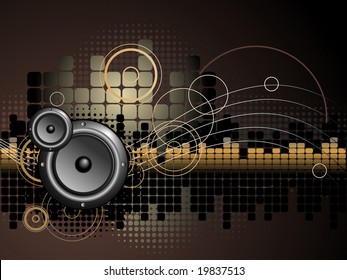 Urban Music Background - Vector
