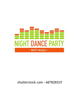 The urban music concept logo
