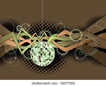 Urban Music Disco Background - Vector