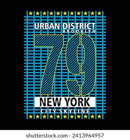 urban new york brooklyn bronx,slogan typography graphic,t shirt print,vector illustration