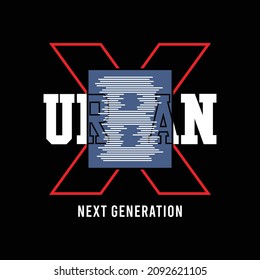 Urban next generation typhography, vector illustration