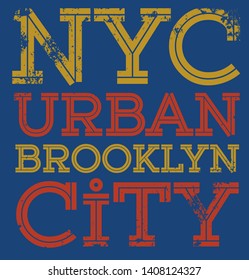 URBAN nyc brooklyn cıty poster vintage background