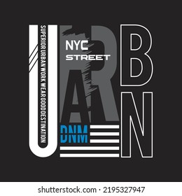 urban nyc design typography vector illustration for print