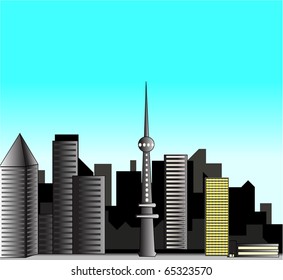 urban panorama vector illustration
