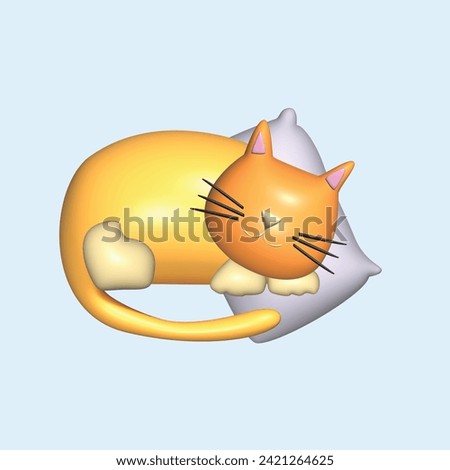 Urban Pet concept. Realistic 3d object cartoon style.