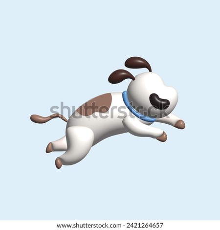 Urban Pet concept. Realistic 3d object cartoon style.