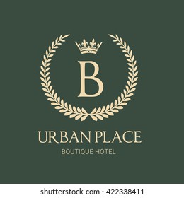 Urban Place B letter Hotel Logo Template