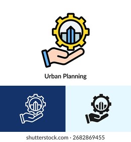 Urban Planning Icon Collection With Multi Styles
