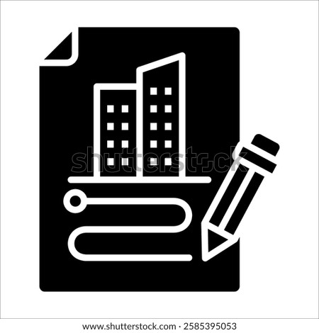 Urban Planning Icon Element For Design