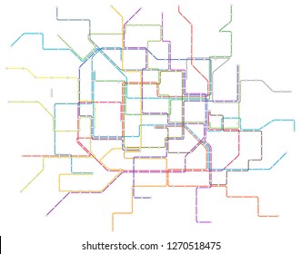 Urban public transport scheme map