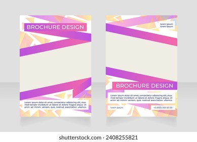 Urban redevelopment program blank brochure design. Template set with copy space for text. Premade corporate reports collection. Editable 2 paper pages. Montserrat Medium, Regular fonts used
