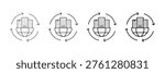 Urban Renewal Icons Vector Set In Different Stroke Line Style